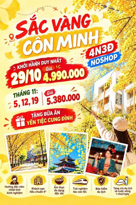 Sắc vàng Côn Minh